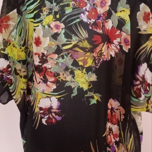 Live 4 Truth Floral Tropical Long Kimono Open Front - Picture 9 of 11